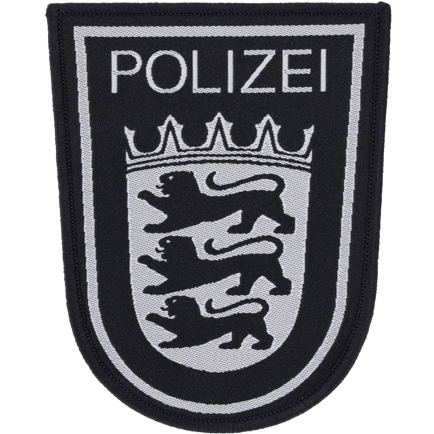 Gewebtes Abzeichen Mit Klett Polizei B.-W. - Black Ops | Gewebte ...